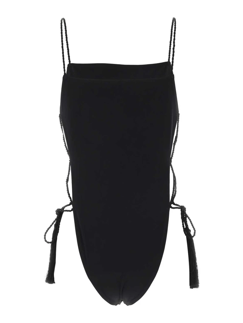 TIE SWIMSUIT BONDED JERSEY