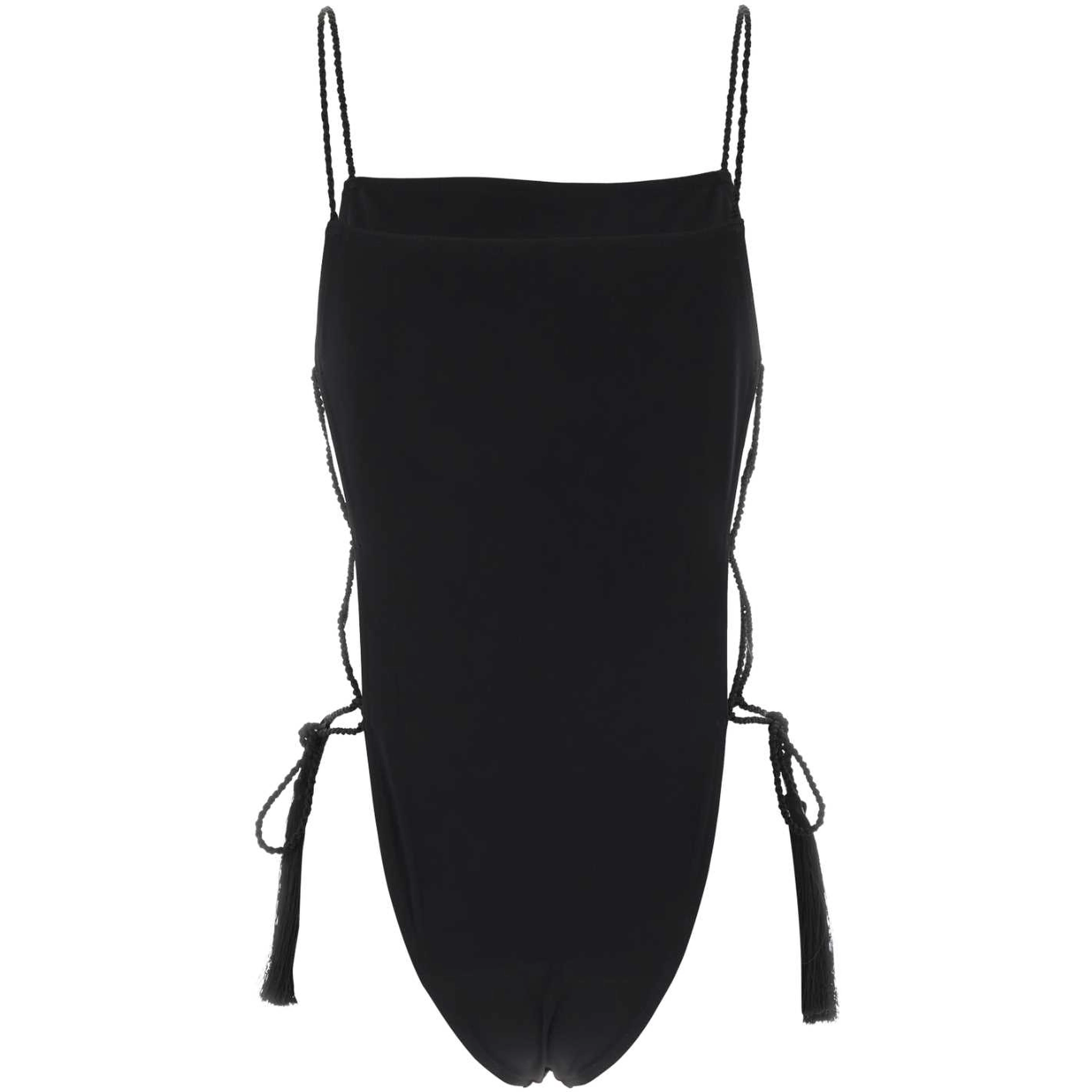 TIE SWIMSUIT BONDED JERSEY
