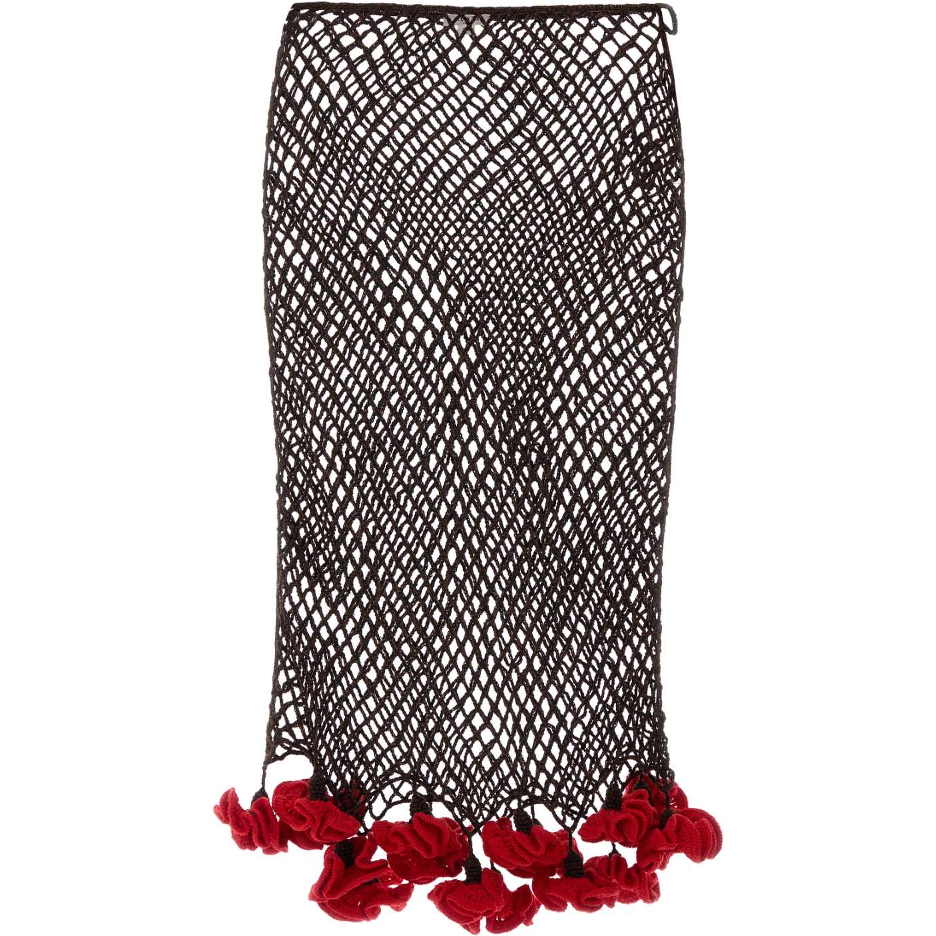CROCHET SKIRT FLORAL CROCHET KNIT