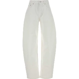 ROUND PANTS LIGHT WHITE DENIM