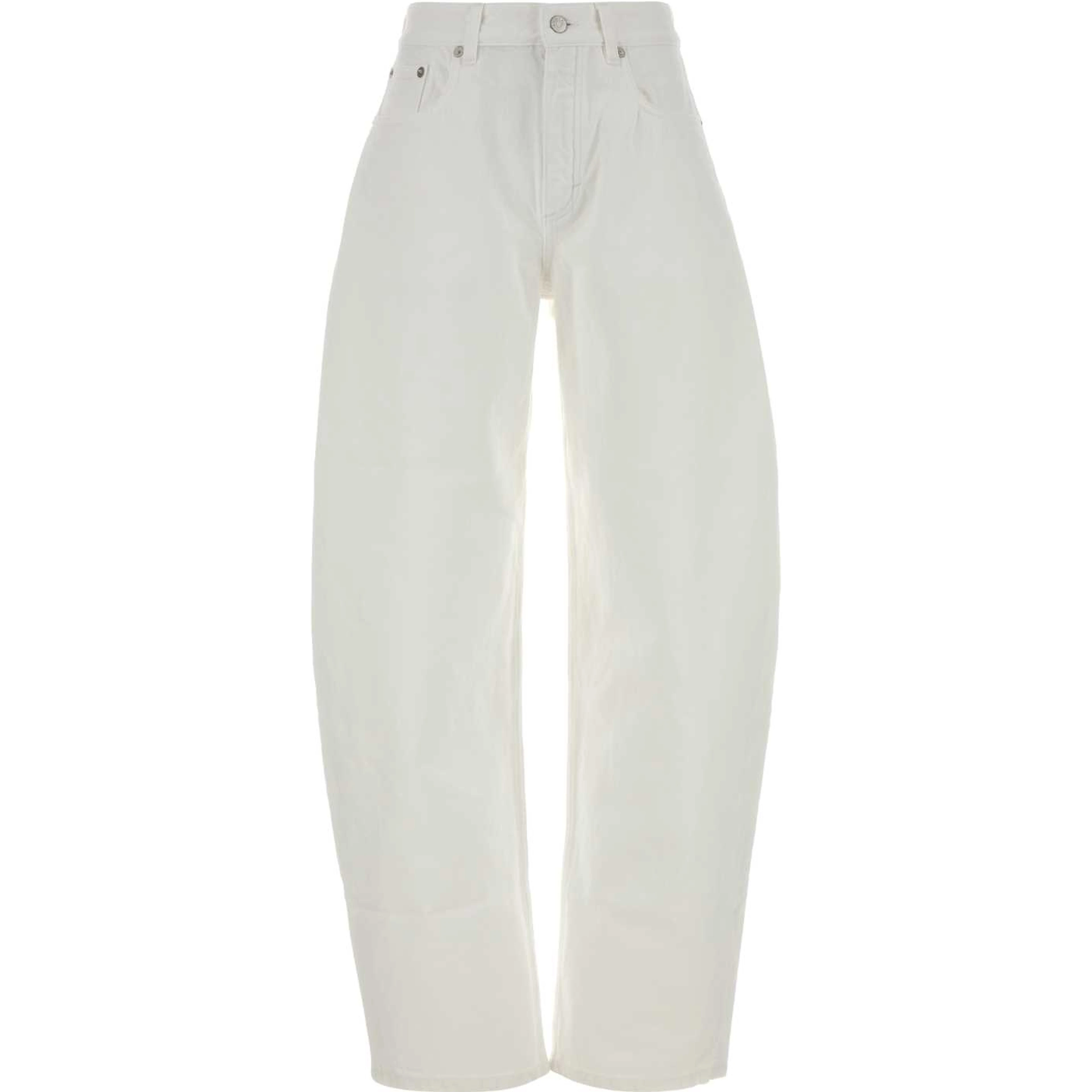 ROUND PANTS LIGHT WHITE DENIM