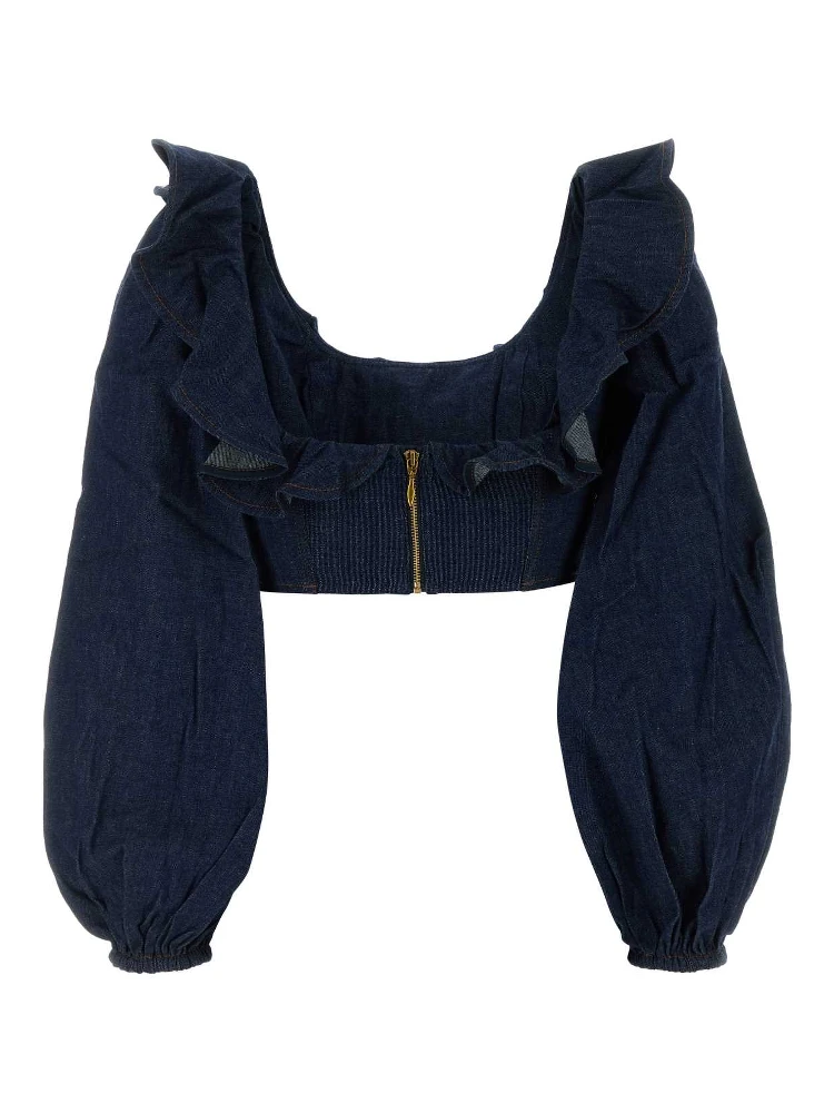 ASTER DENIM FRILL TOP alternative