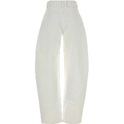 ROUND PANTS LIGHT WHITE DENIM