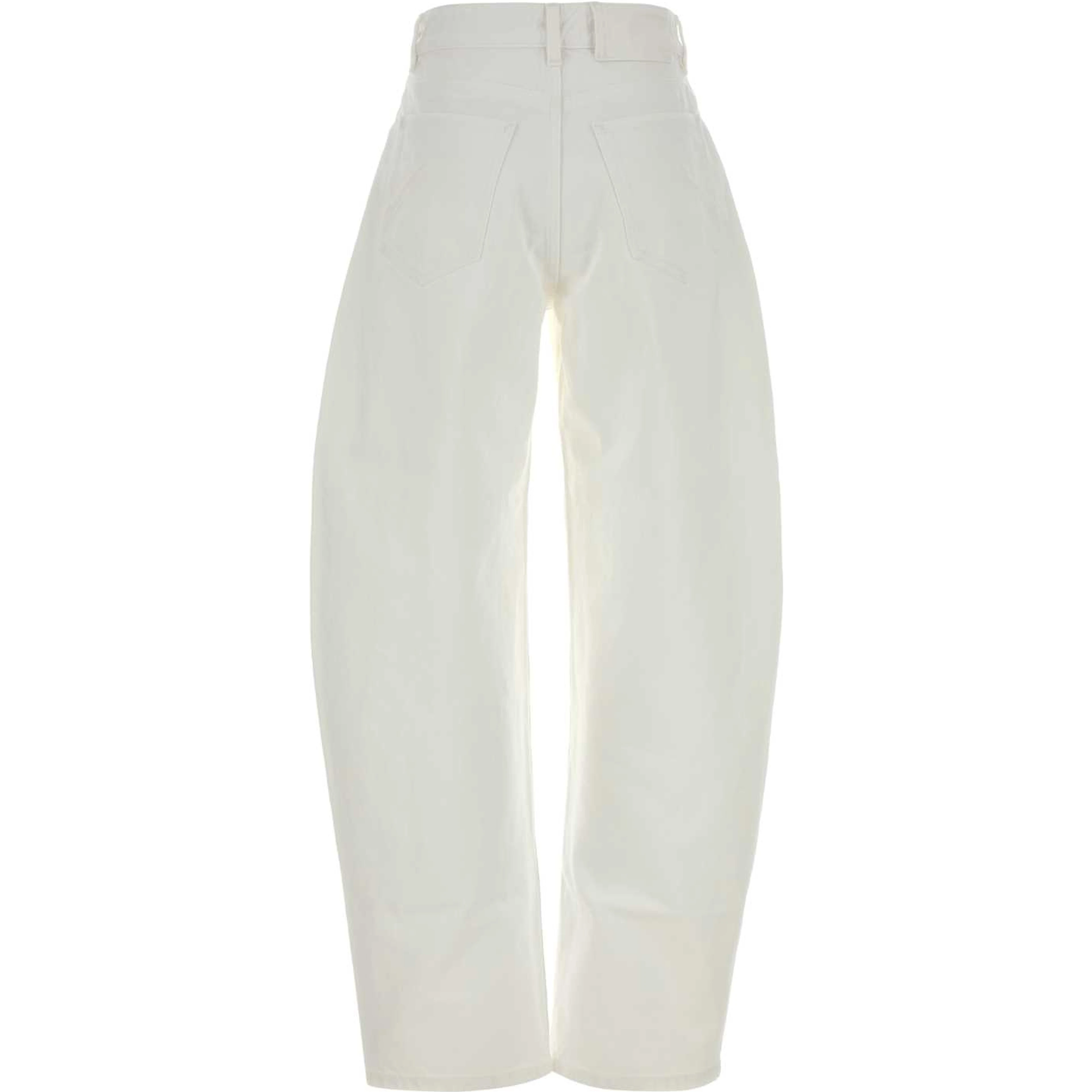 ROUND PANTS LIGHT WHITE DENIM