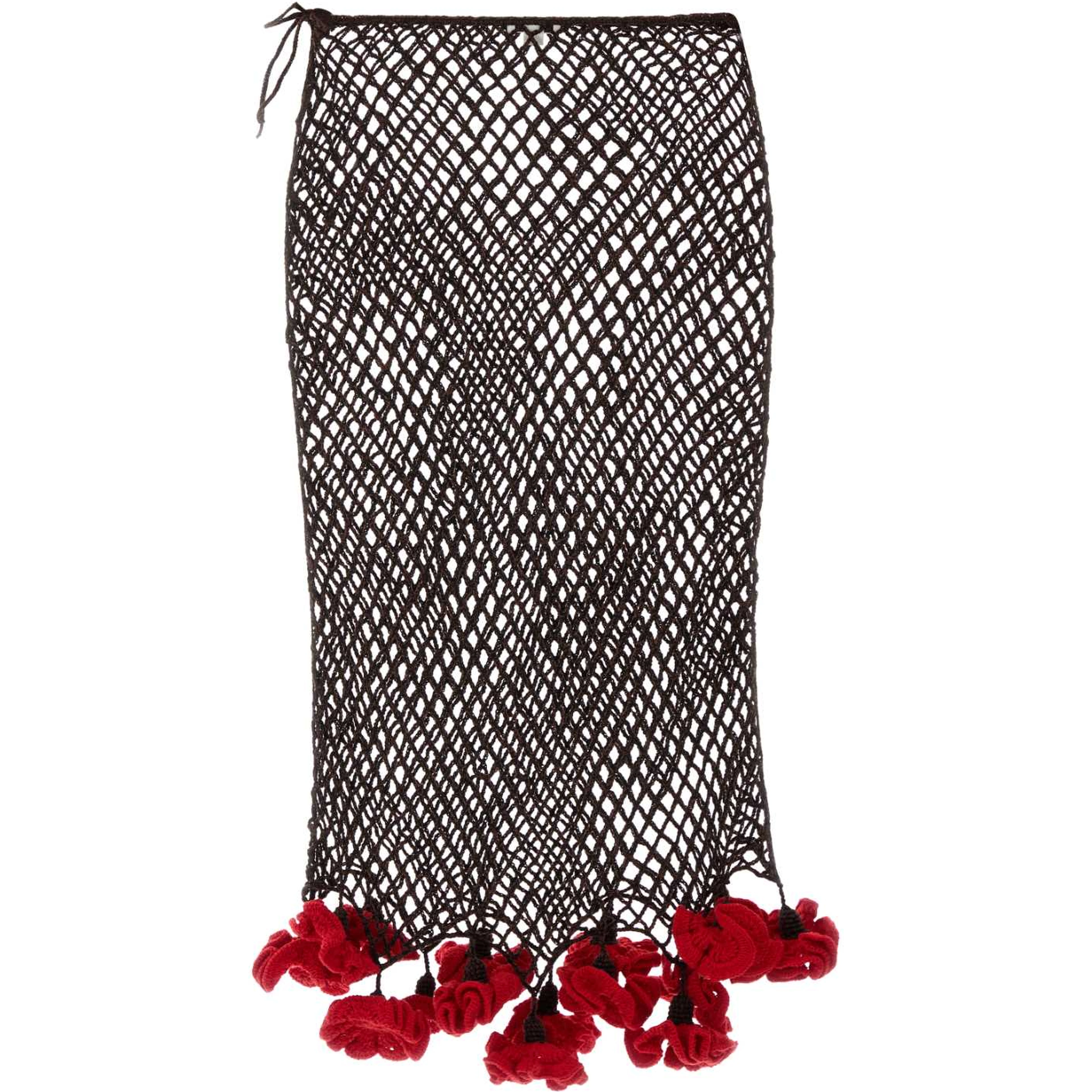 CROCHET SKIRT FLORAL CROCHET KNIT