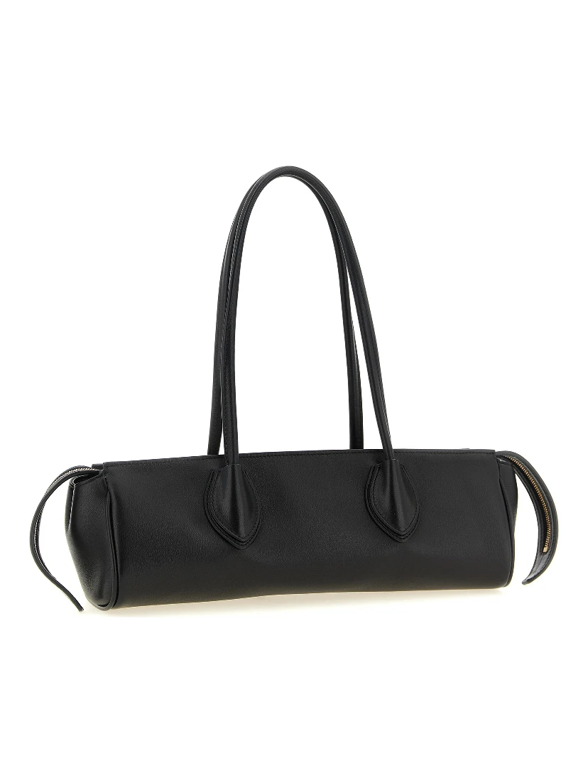 Black Lamb Leather Shoulder Bag