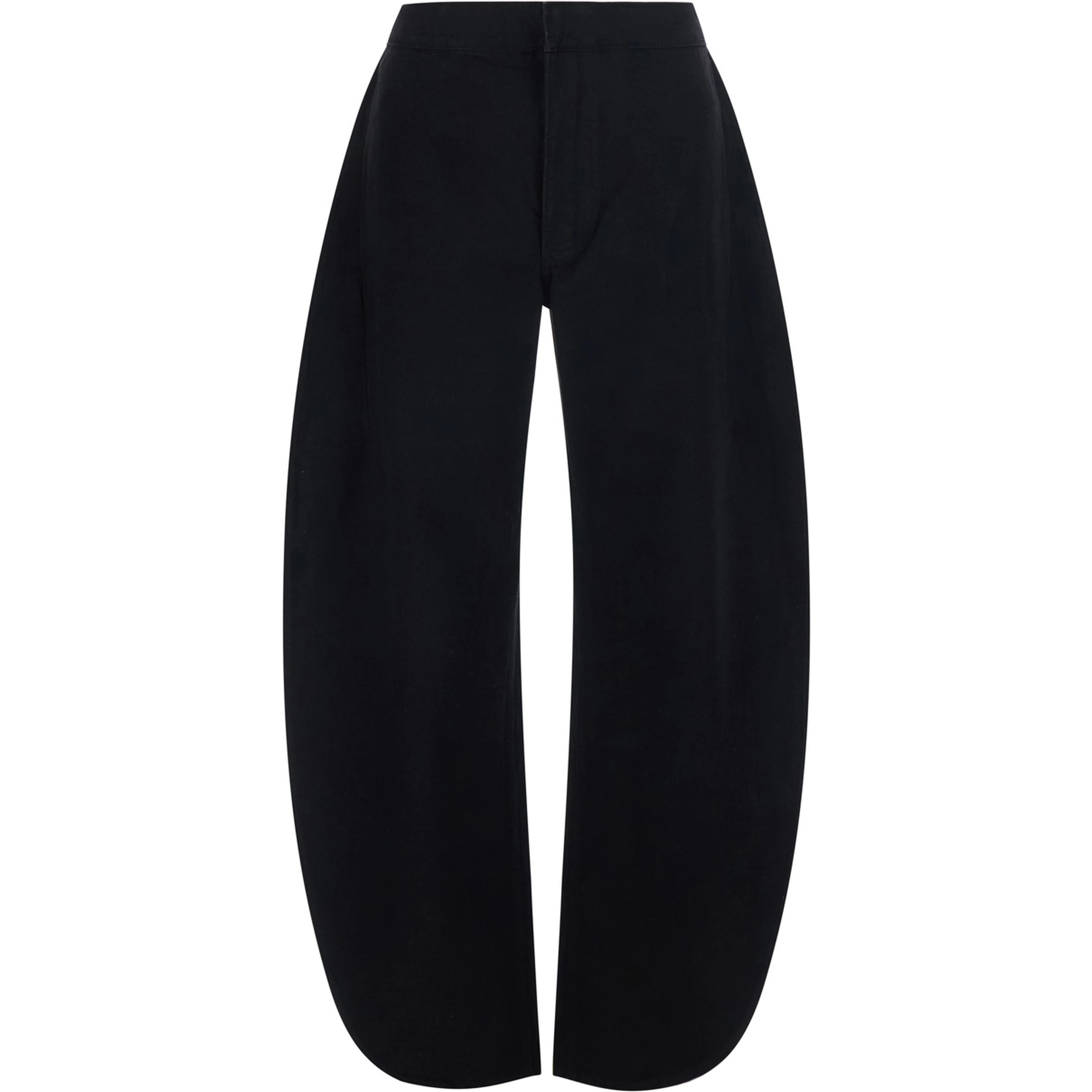 Black denim pants with elegant details and soft fabric, color black, women
