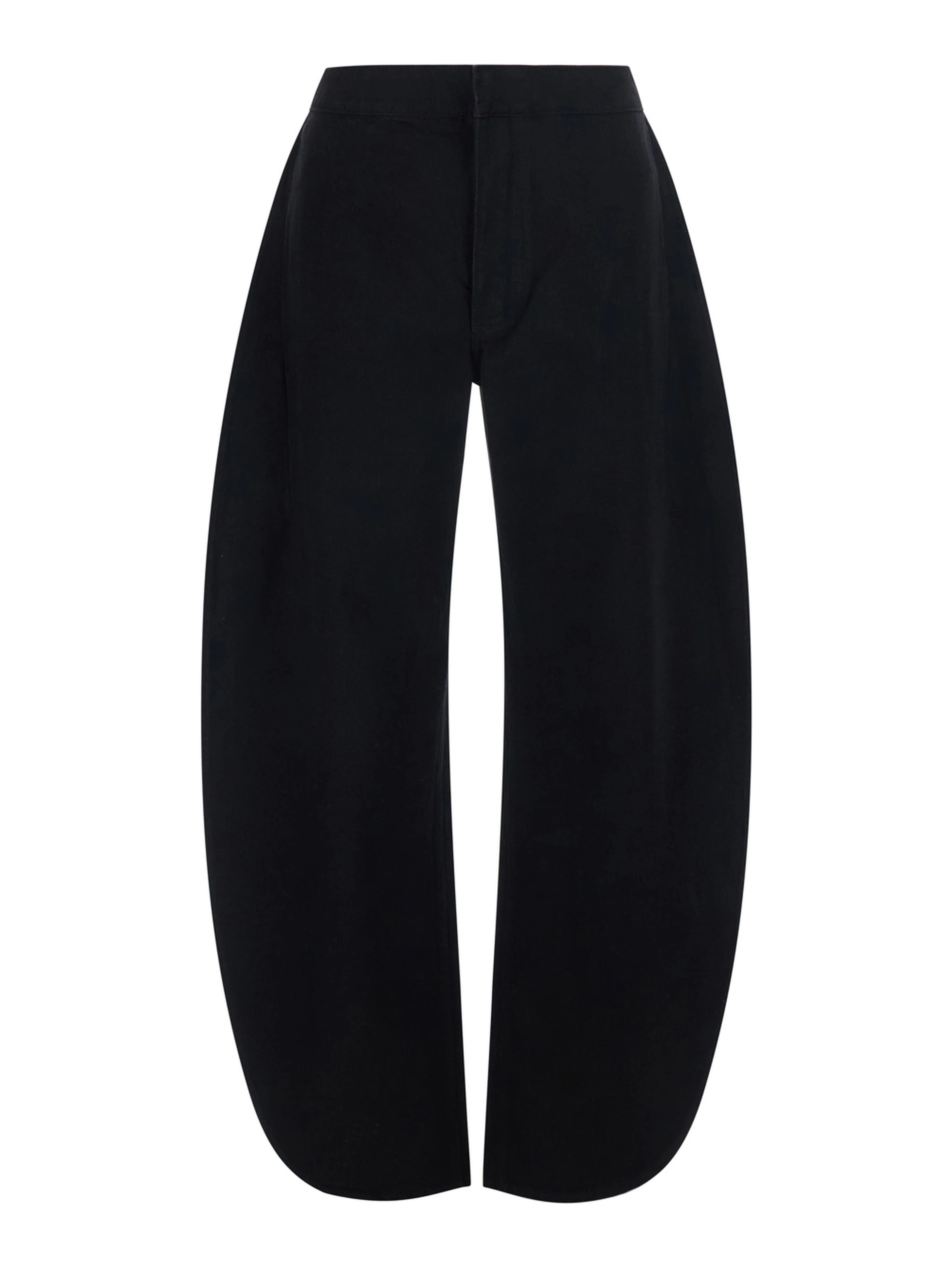 Black denim pants with elegant details and soft fabric, color black, women