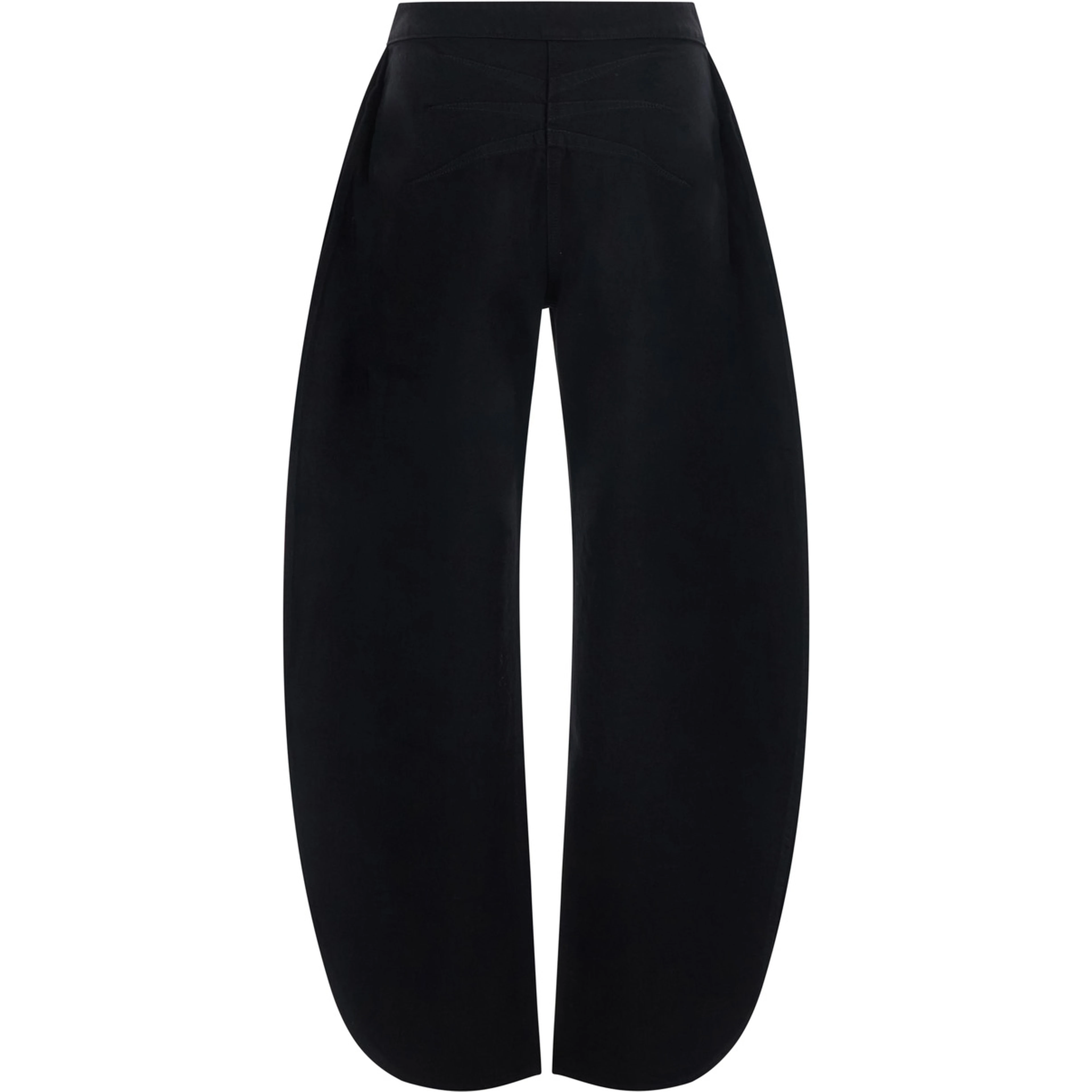 Black denim pants with elegant details and soft fabric, color black, women