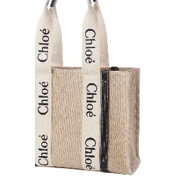 Beige Linen Tote Bag