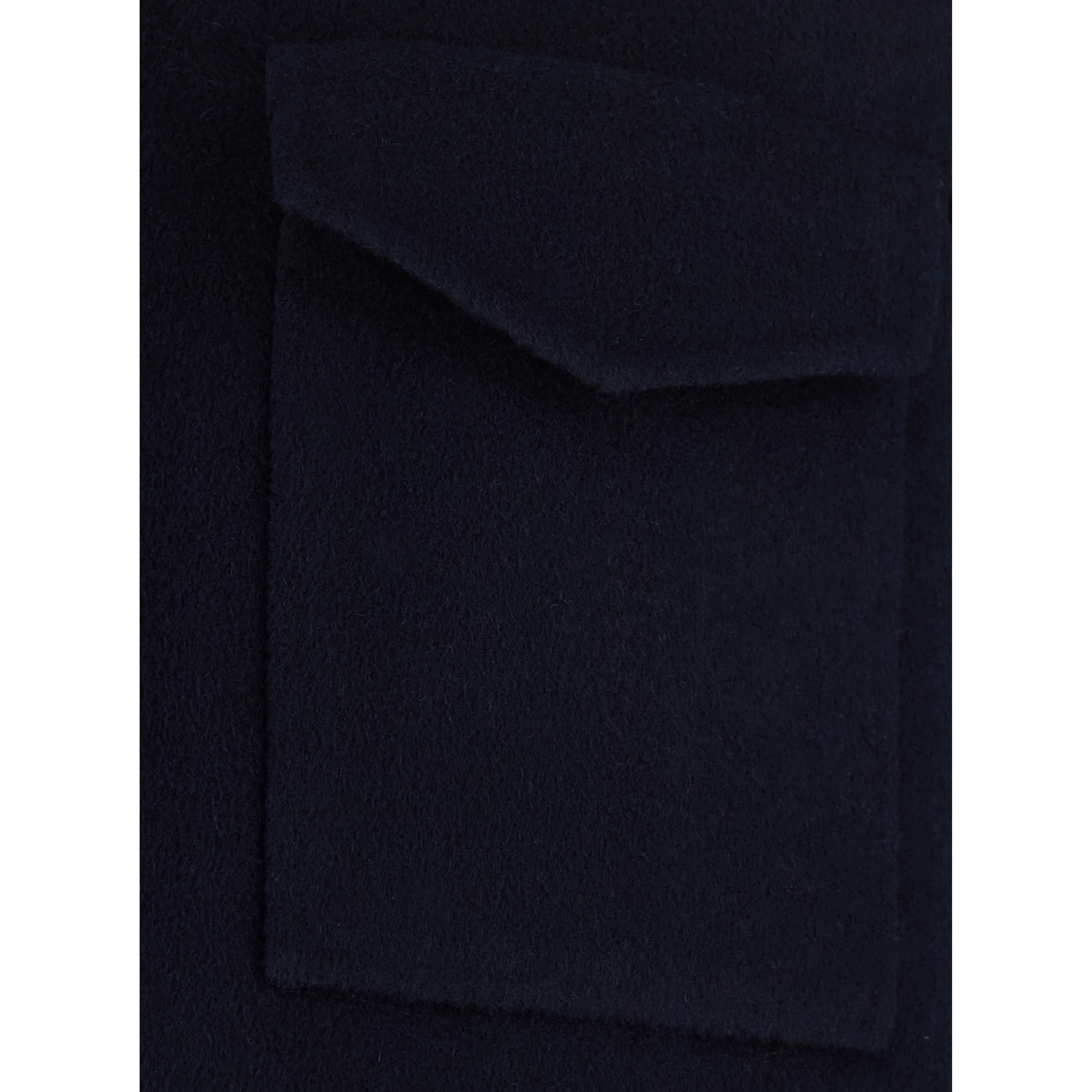 Jacket with zip and pockets in blue wool Woman