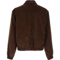 AMI PARIS Jacket imbottita con zip in Tessuto tecnica marrone uomo