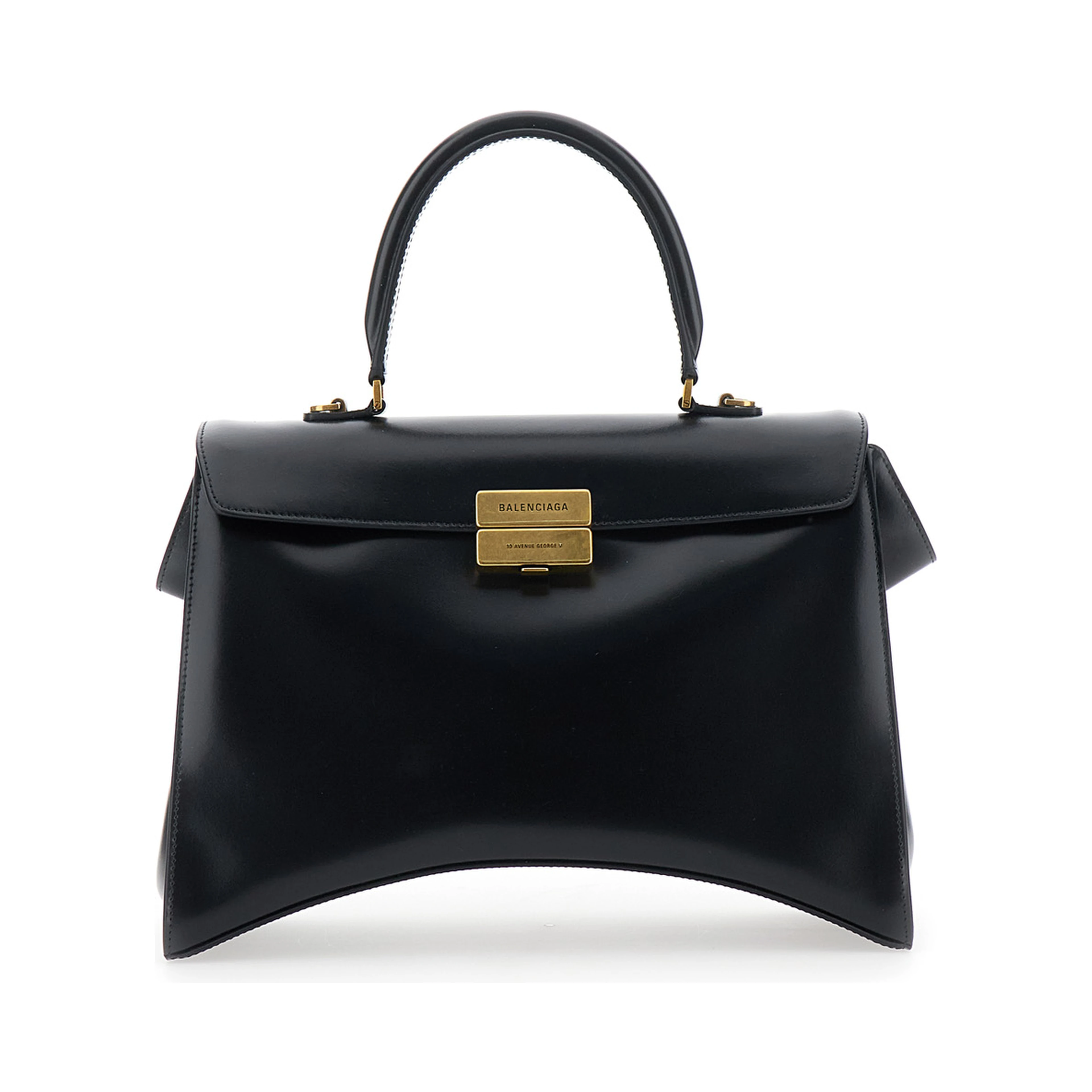 HG AVEN TOP HANDLE MEDIUM BAG IN SHINY BOX CALF LEATHER