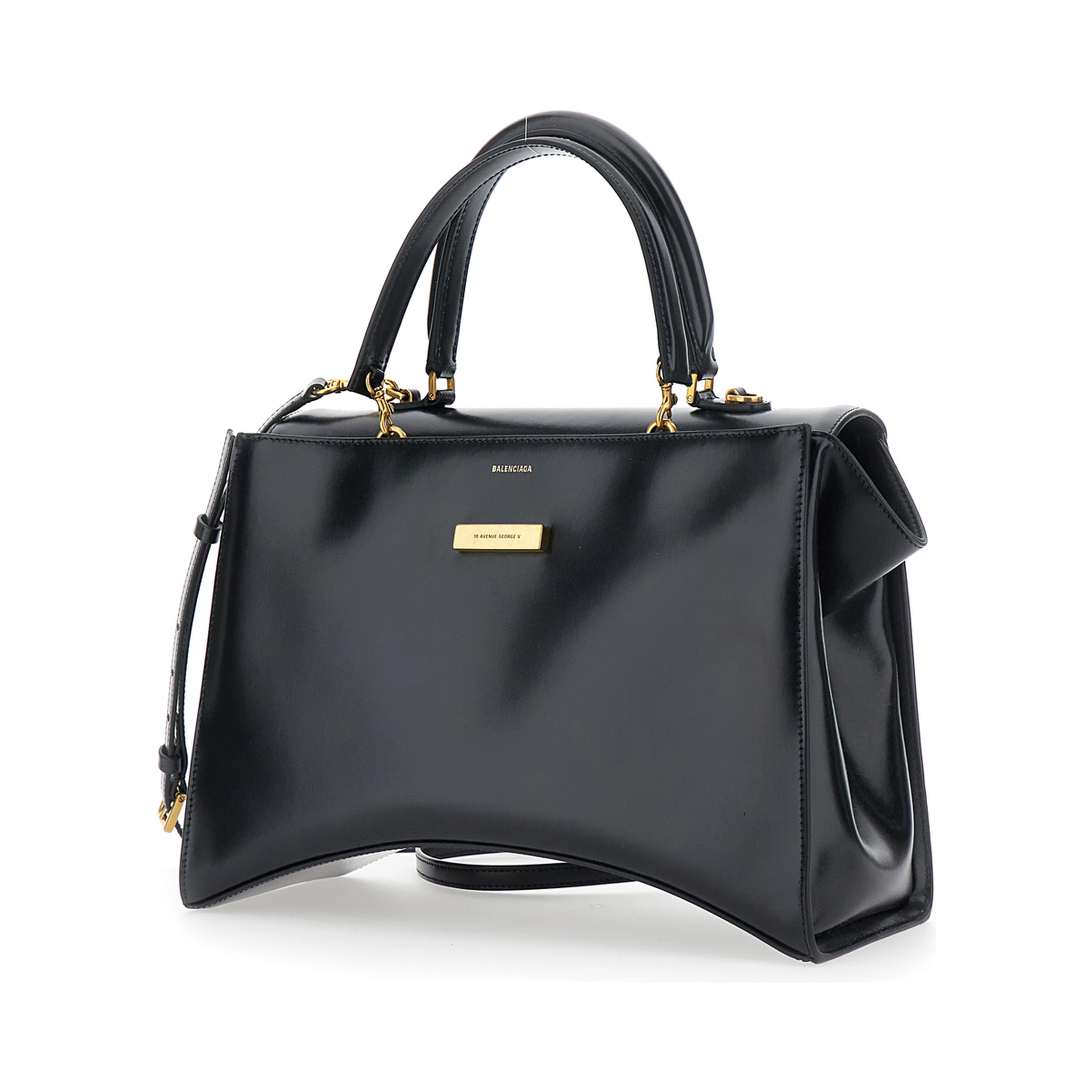 HG AVEN TOP HANDLE MEDIUM BAG IN SHINY BOX CALF LEATHER