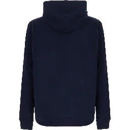 Blue unisex hoodie with red Ami de Cœur in fabric