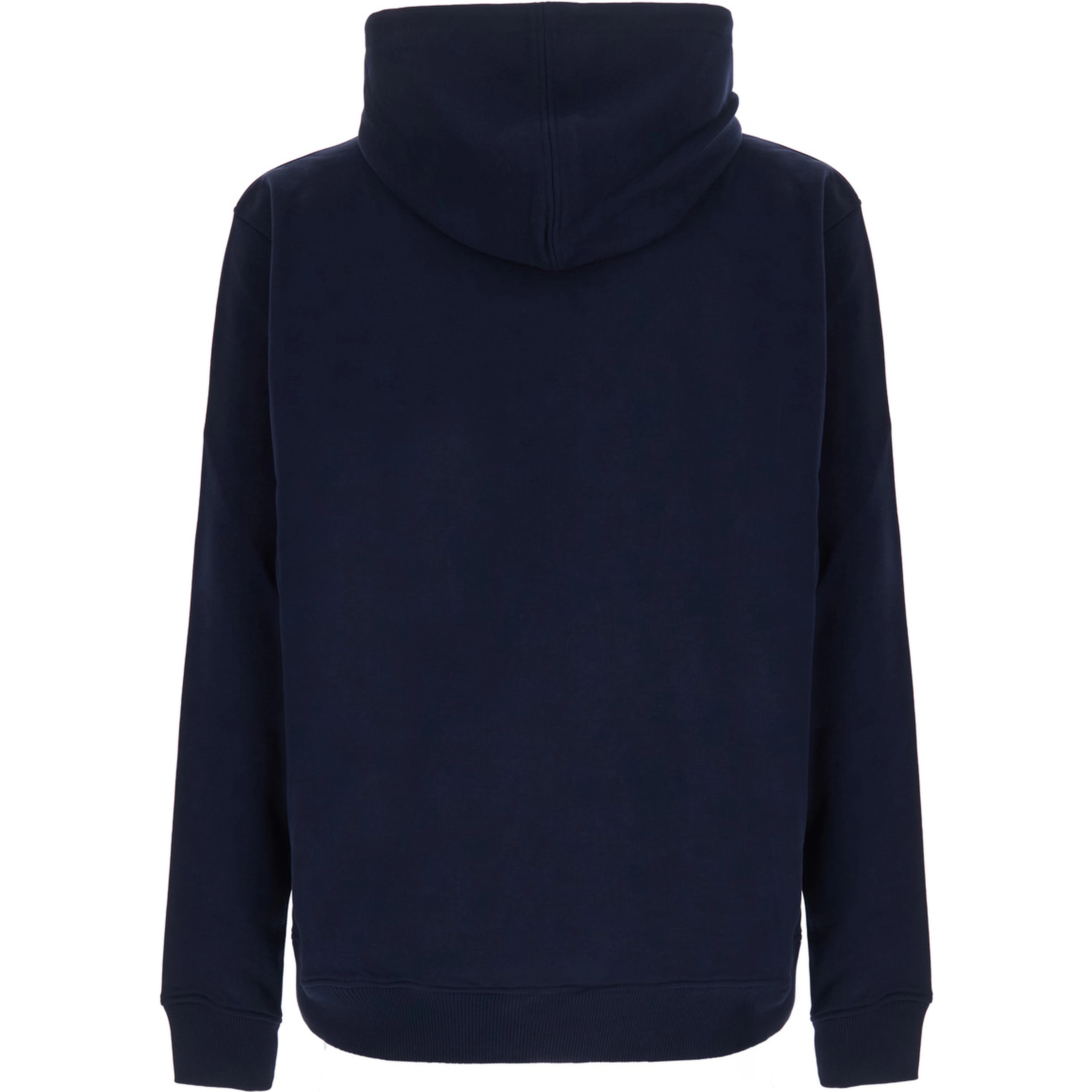 Blue unisex hoodie with red Ami de Cœur in fabric