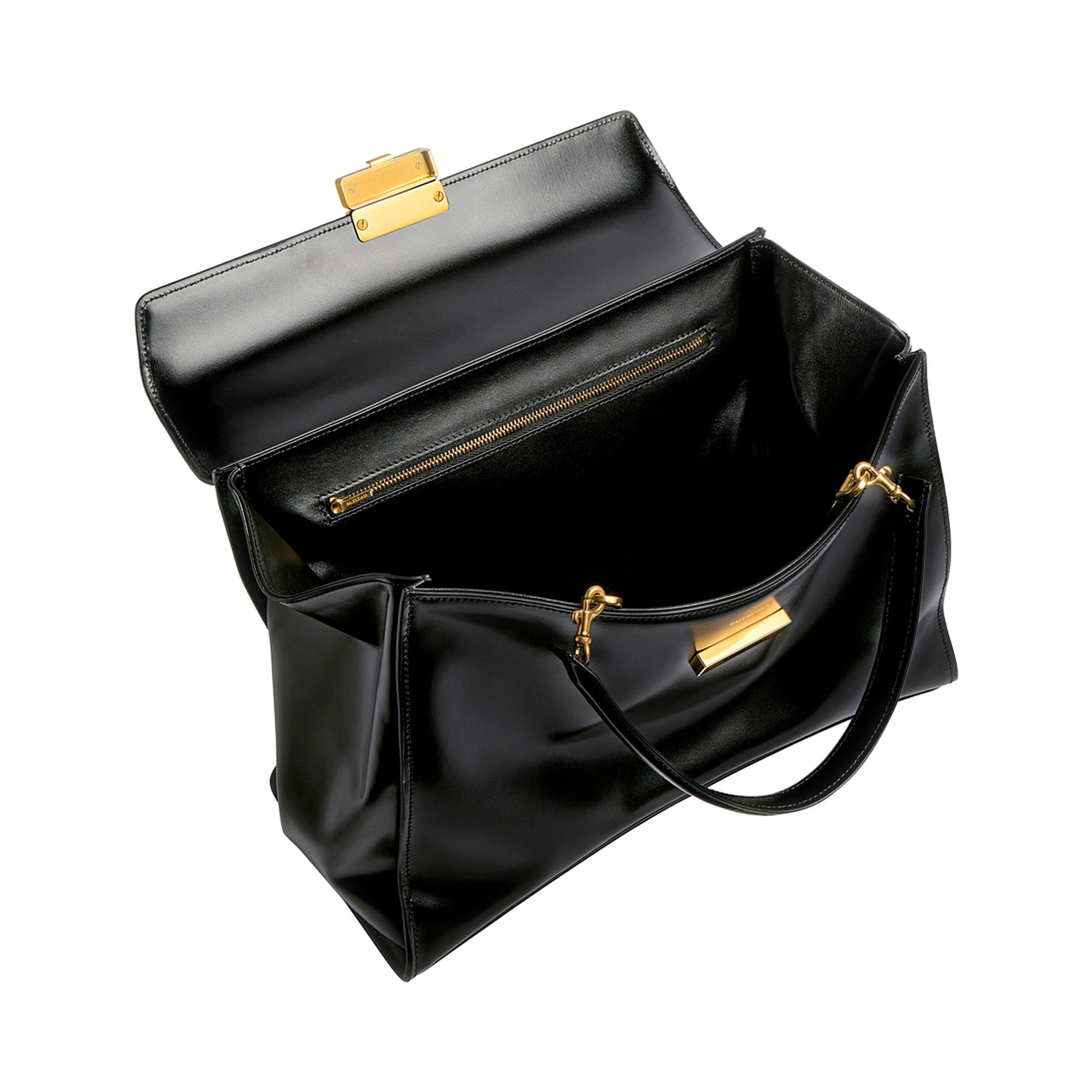 HG AVEN TOP HANDLE MEDIUM BAG IN SHINY BOX CALF LEATHER