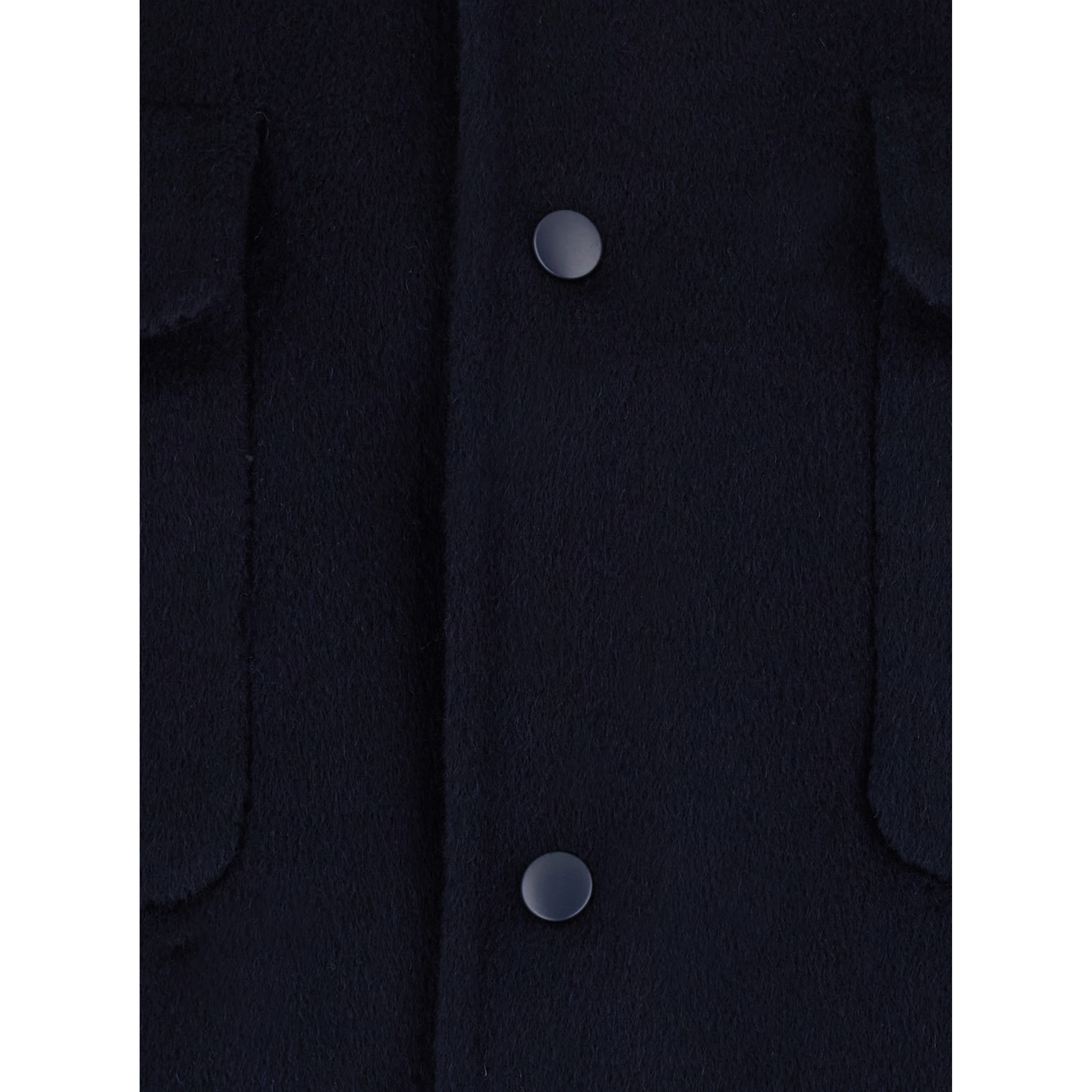Blue Shirt with Classic Collar and Long Sleeves in Wool for Women