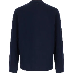 Long-sleeved T-shirt with Ami de Coeur logo in blue fabric and unspecified gender