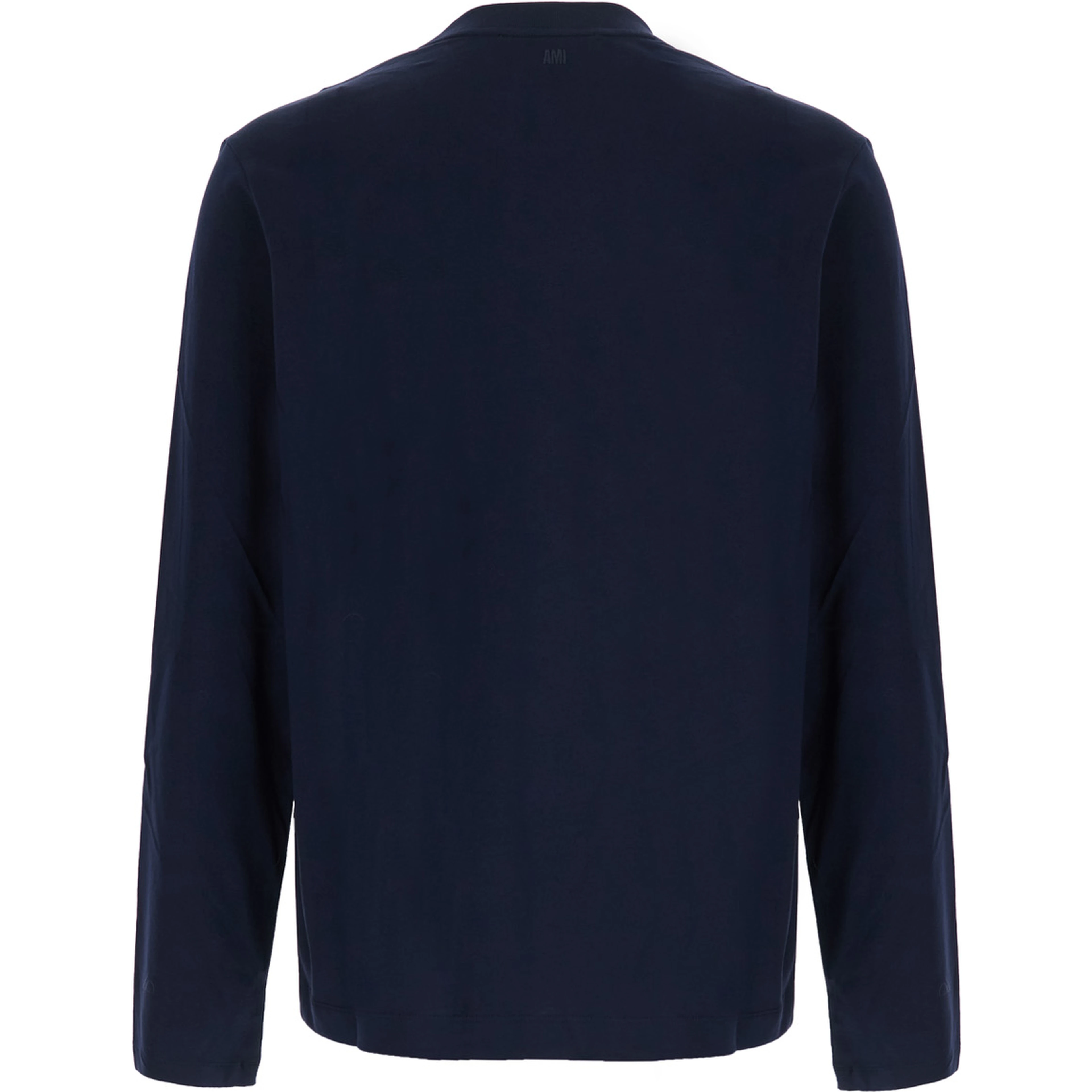 Long-sleeved T-shirt with Ami de Coeur logo in blue fabric and unspecified gender