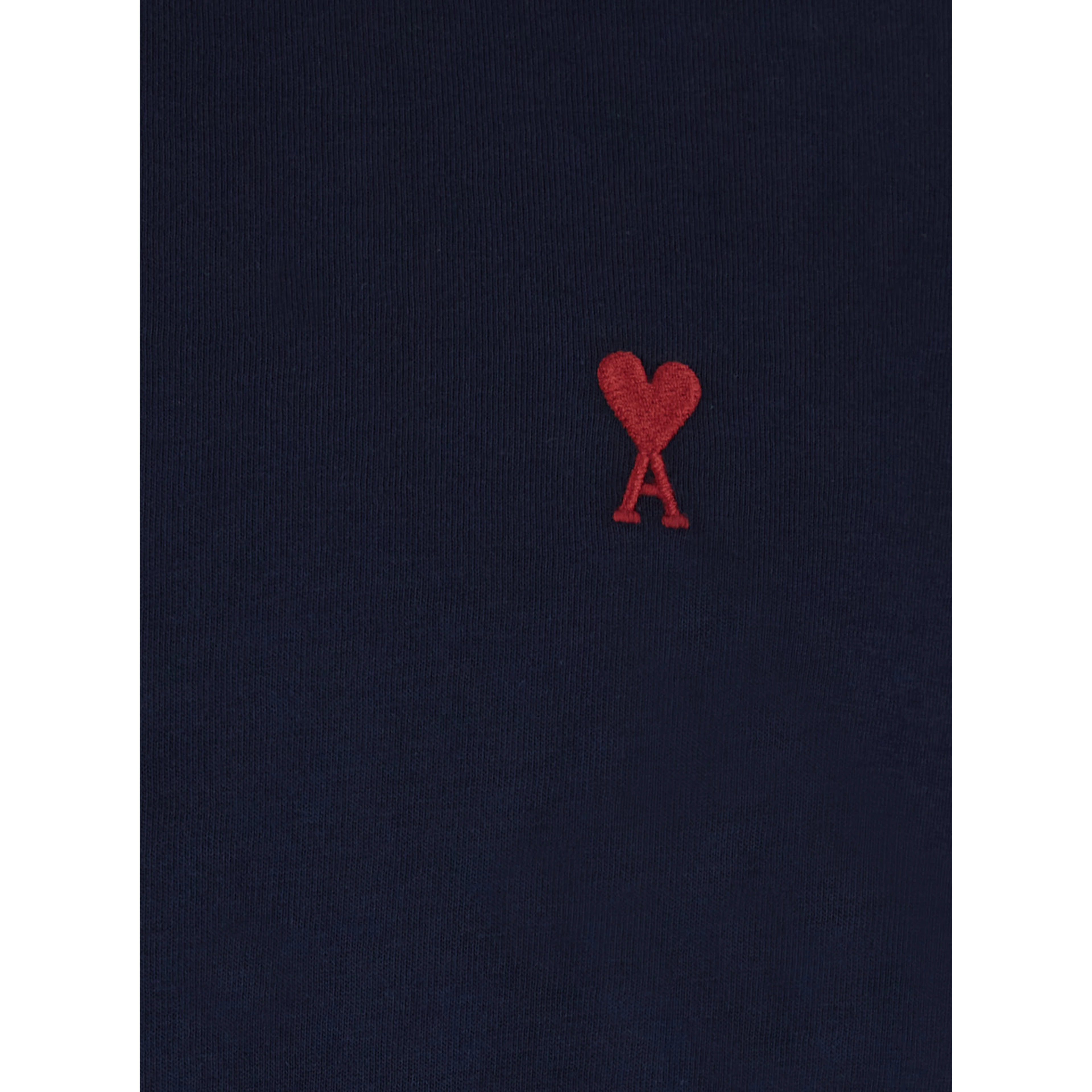 Long-sleeved T-shirt with Ami de Coeur logo in blue fabric and unspecified gender