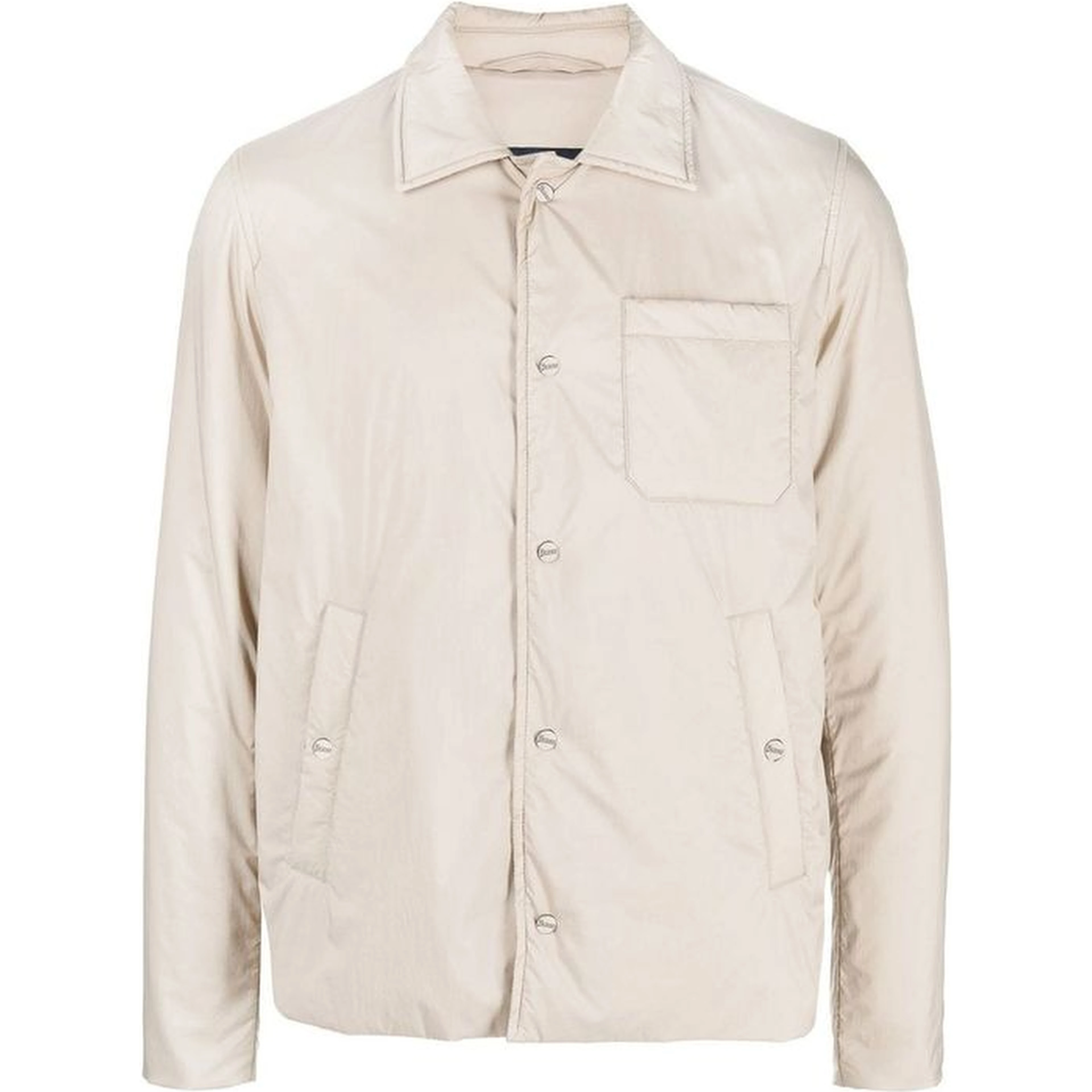 Beige Polyamide Full-Length Jacket