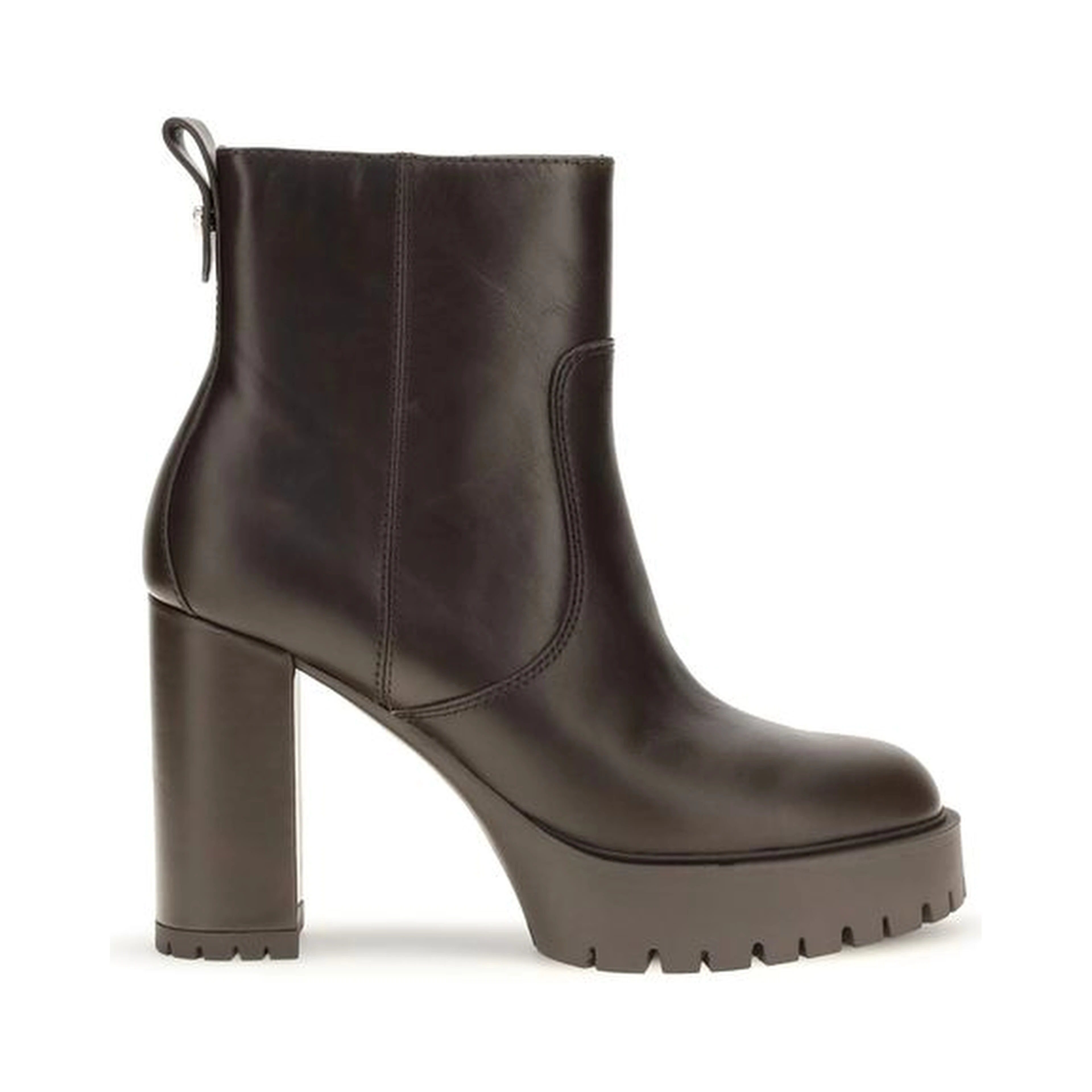 Brown Calf Leather Bos Taurus Ankle Boots