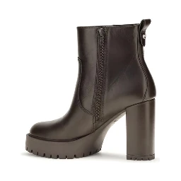 Brown Calf Leather Bos Taurus Ankle Boots