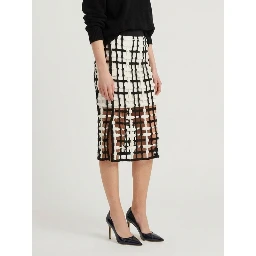 Black  mesh midi skirt