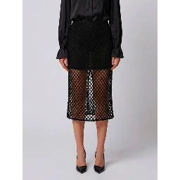 Pencil skirt in mesh