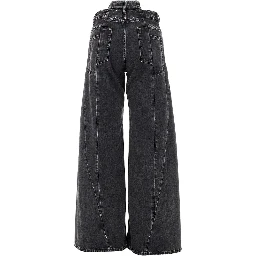 Cut-out waist jeans