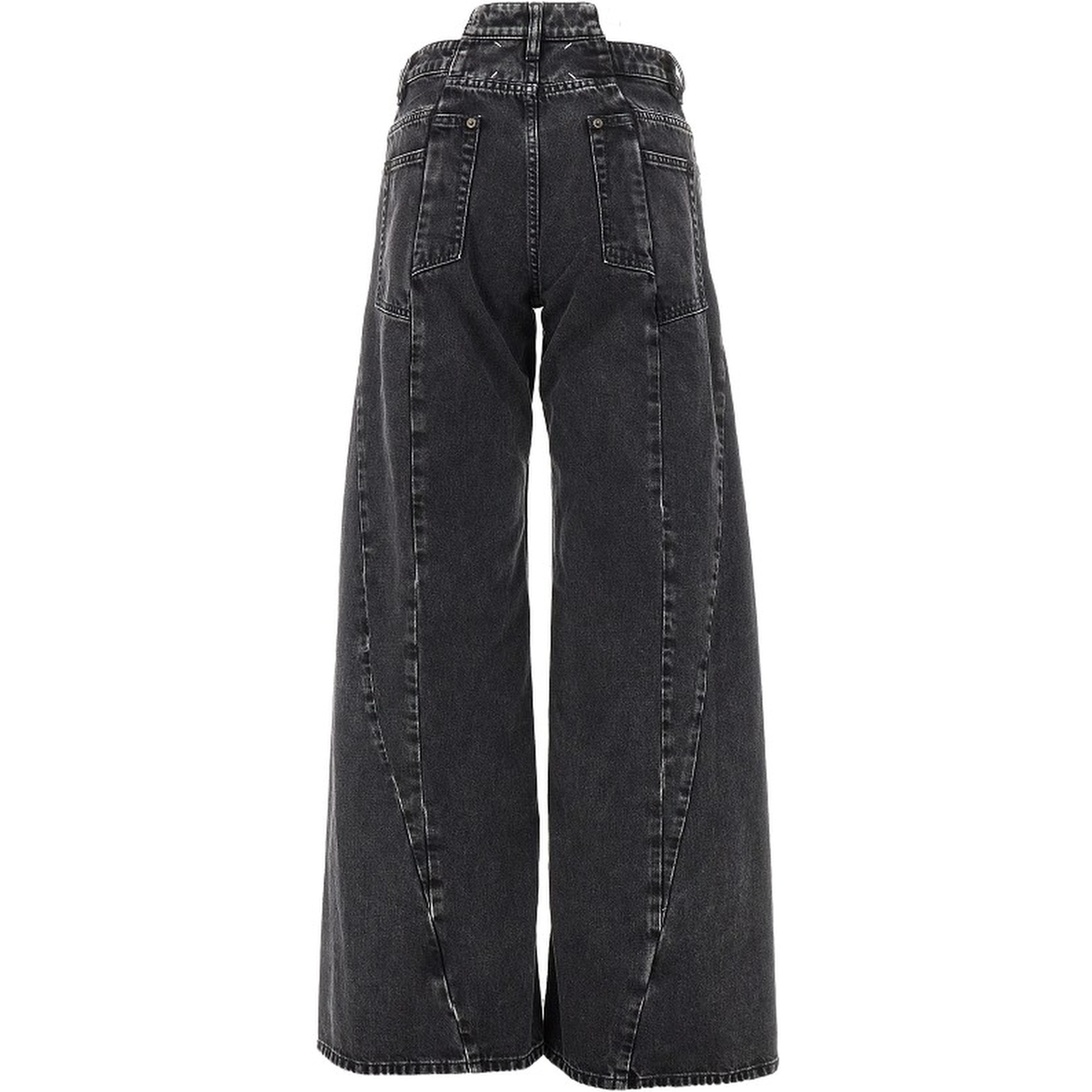 Cut-out waist jeans
