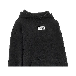 Hoodie with raw-cut hem