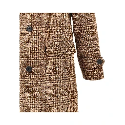 'Dyce' double-breasted Harris Tweed coat