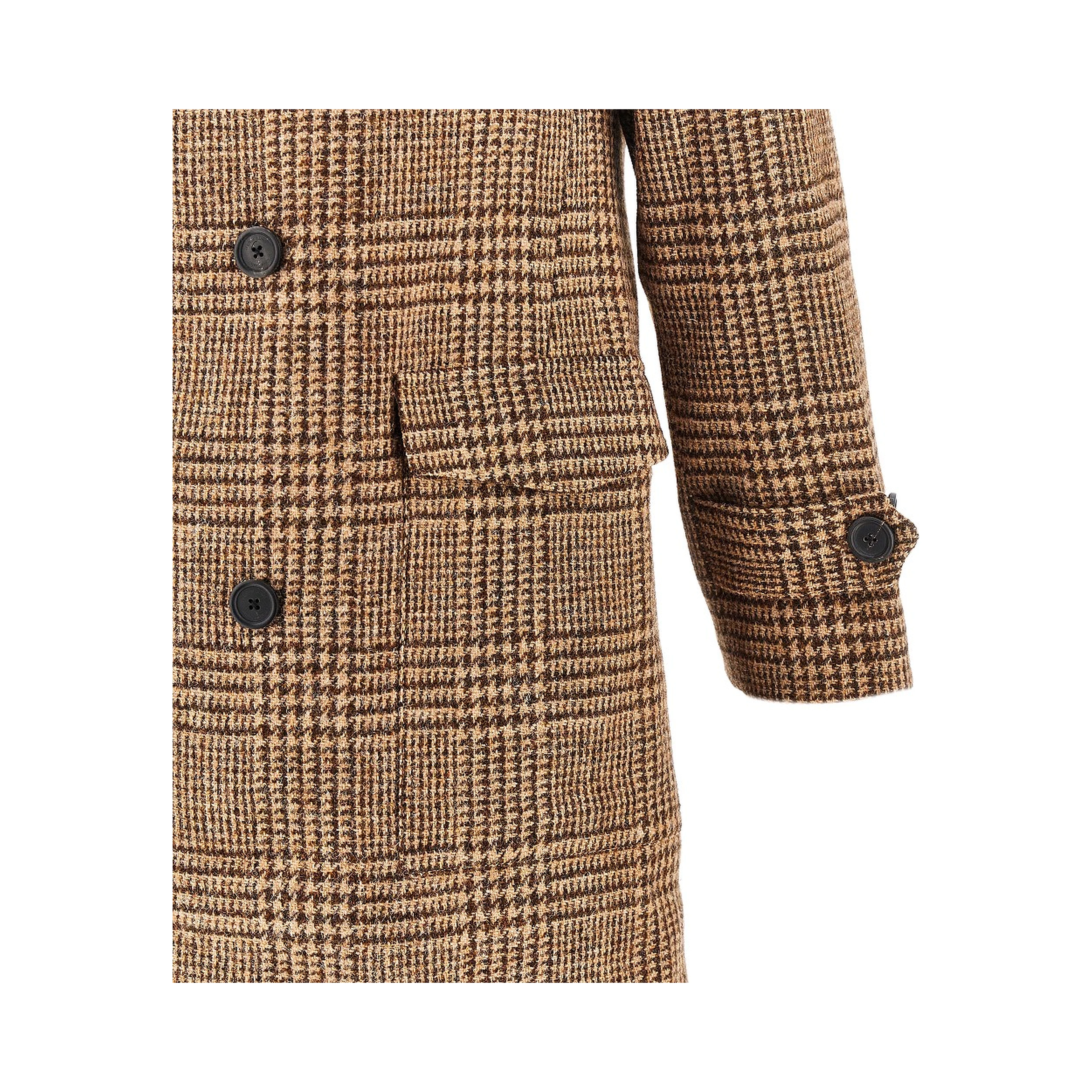 'Dyce' double-breasted Harris Tweed coat