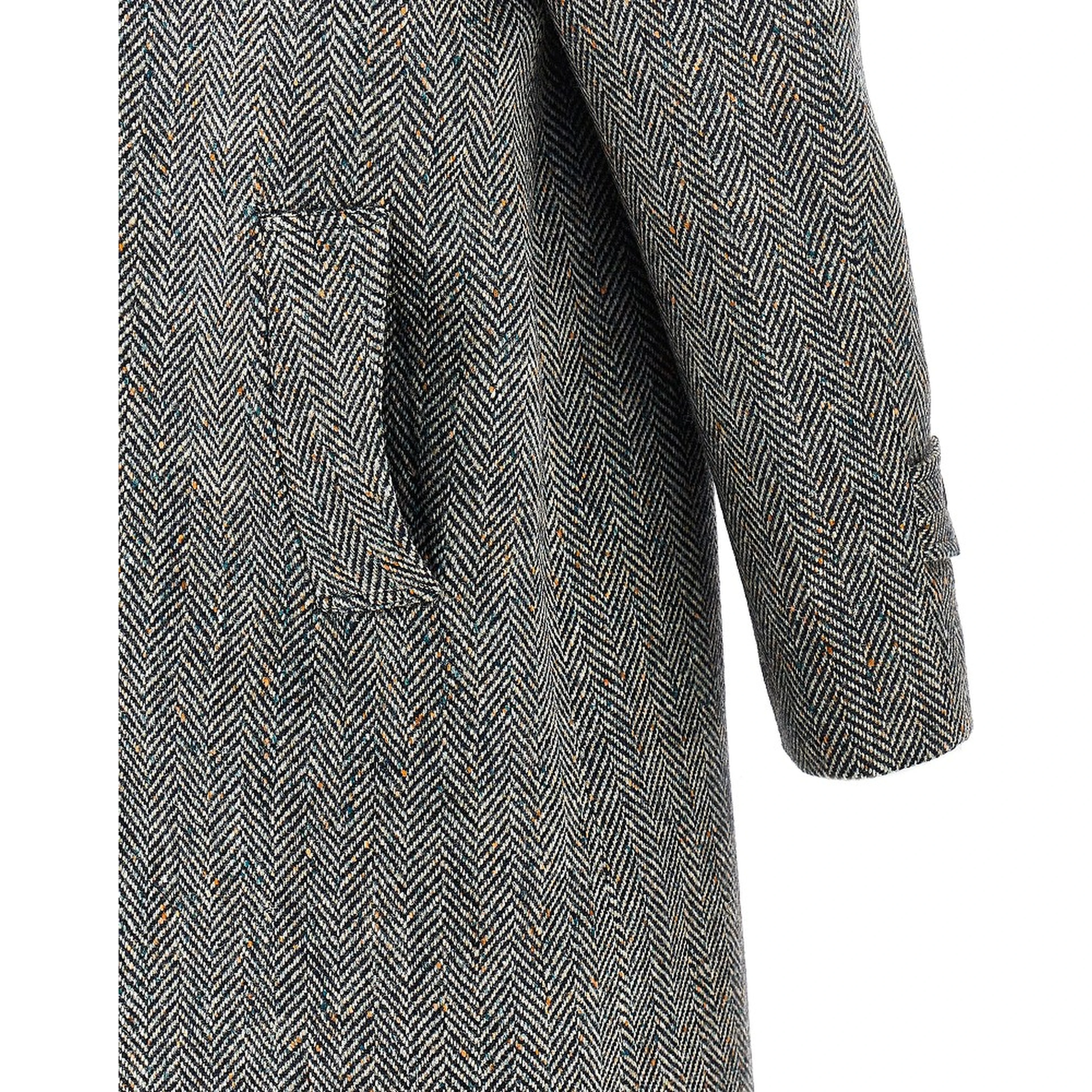 'Sherlock' herringbone wool coat