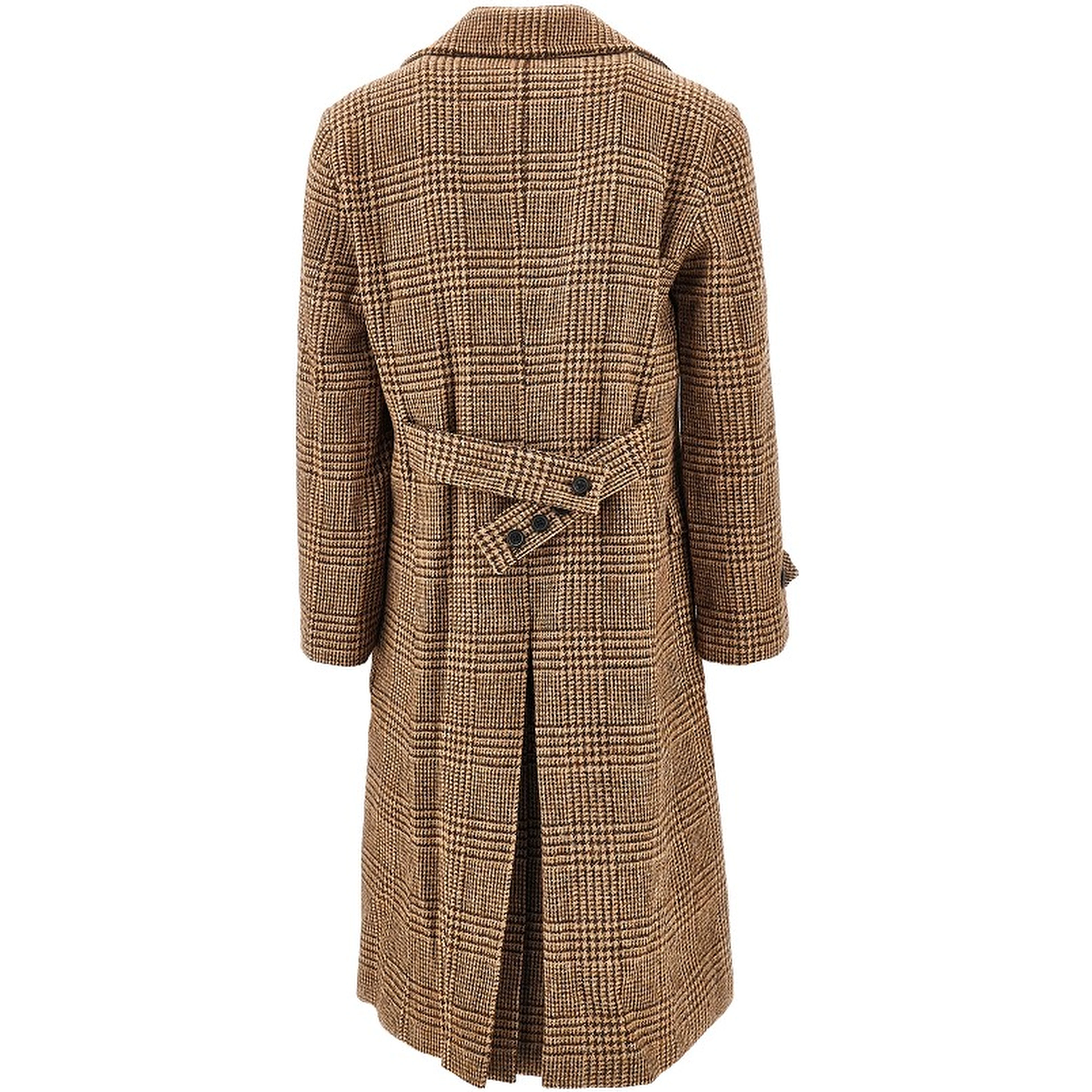 'Dyce' double-breasted Harris Tweed coat