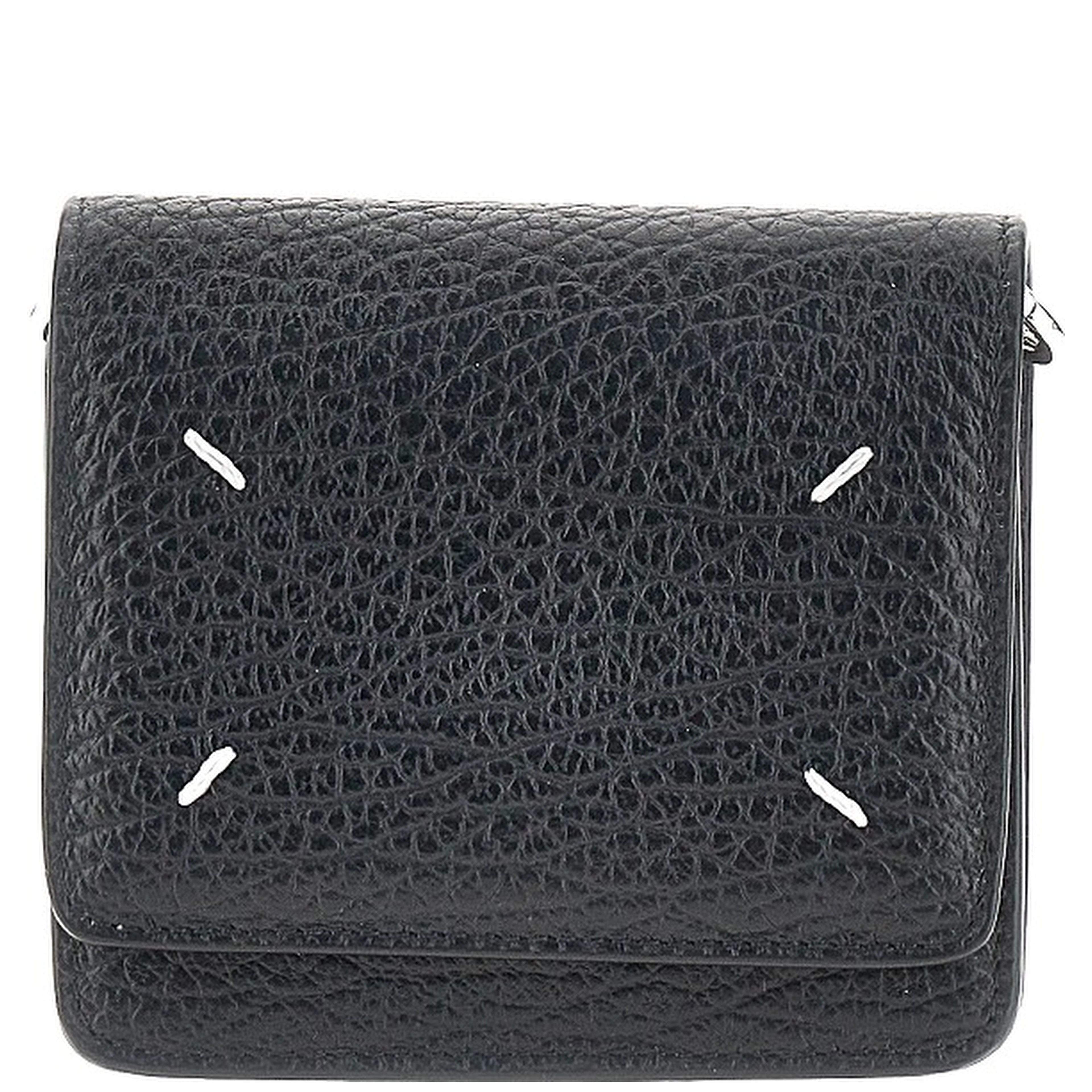 Leather wallet with chain strap