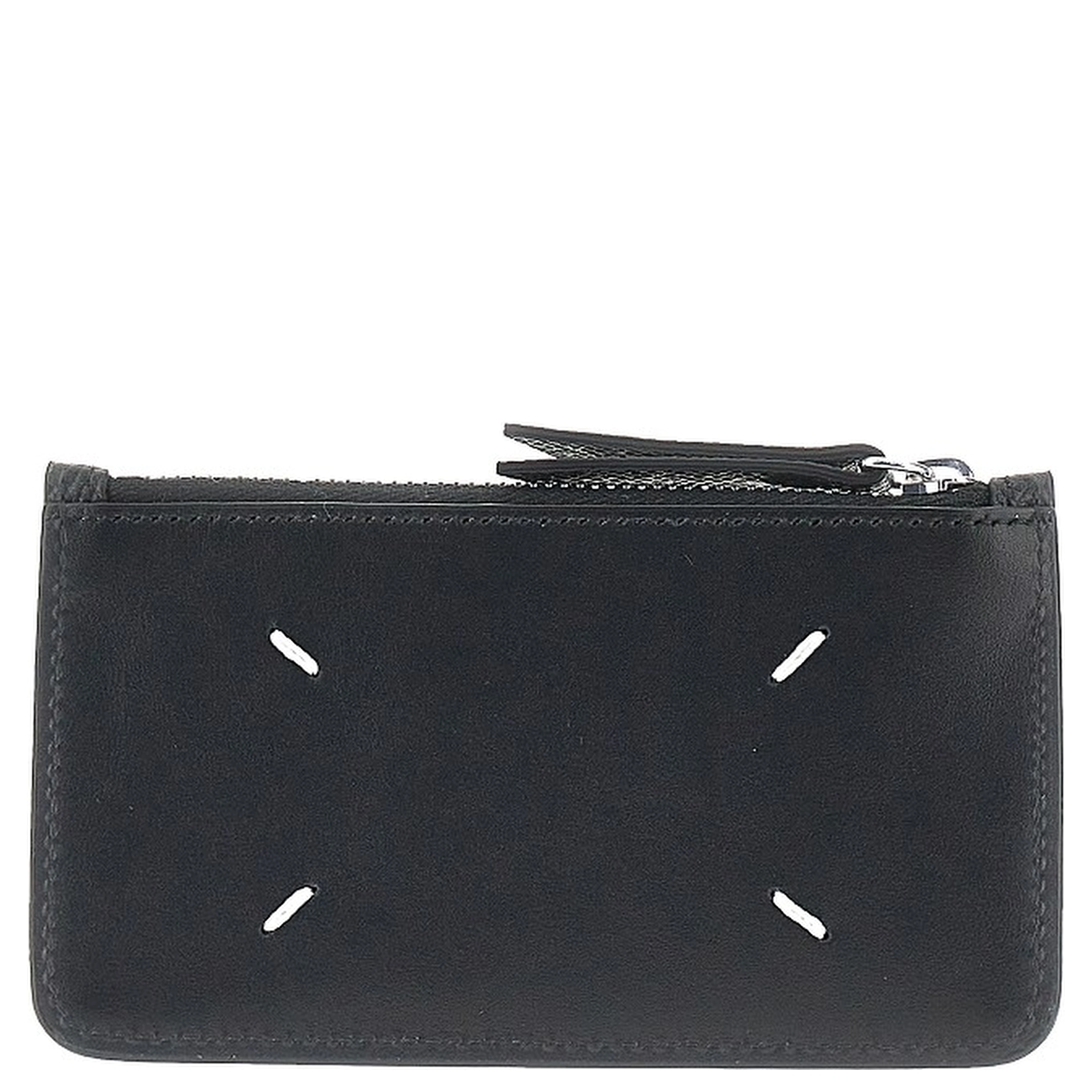'Four Stitches' leather coin-holder pouch