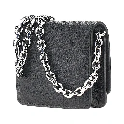 Leather wallet with chain strap