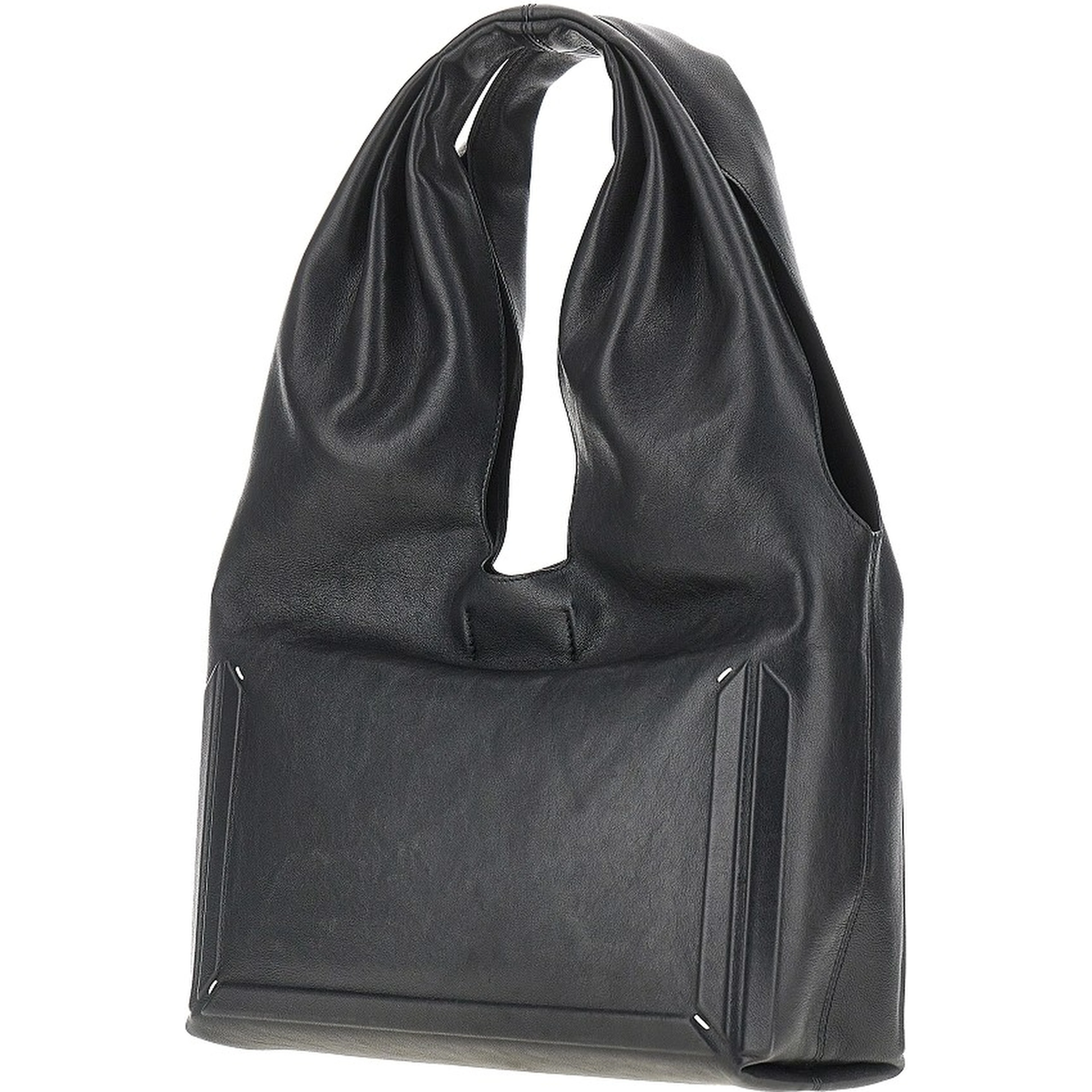 Leather medium 'Box' bag