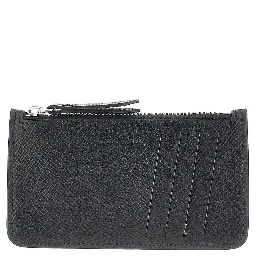 'Four Stitches' leather coin-holder pouch