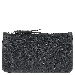 'Four Stitches' leather coin-holder pouch