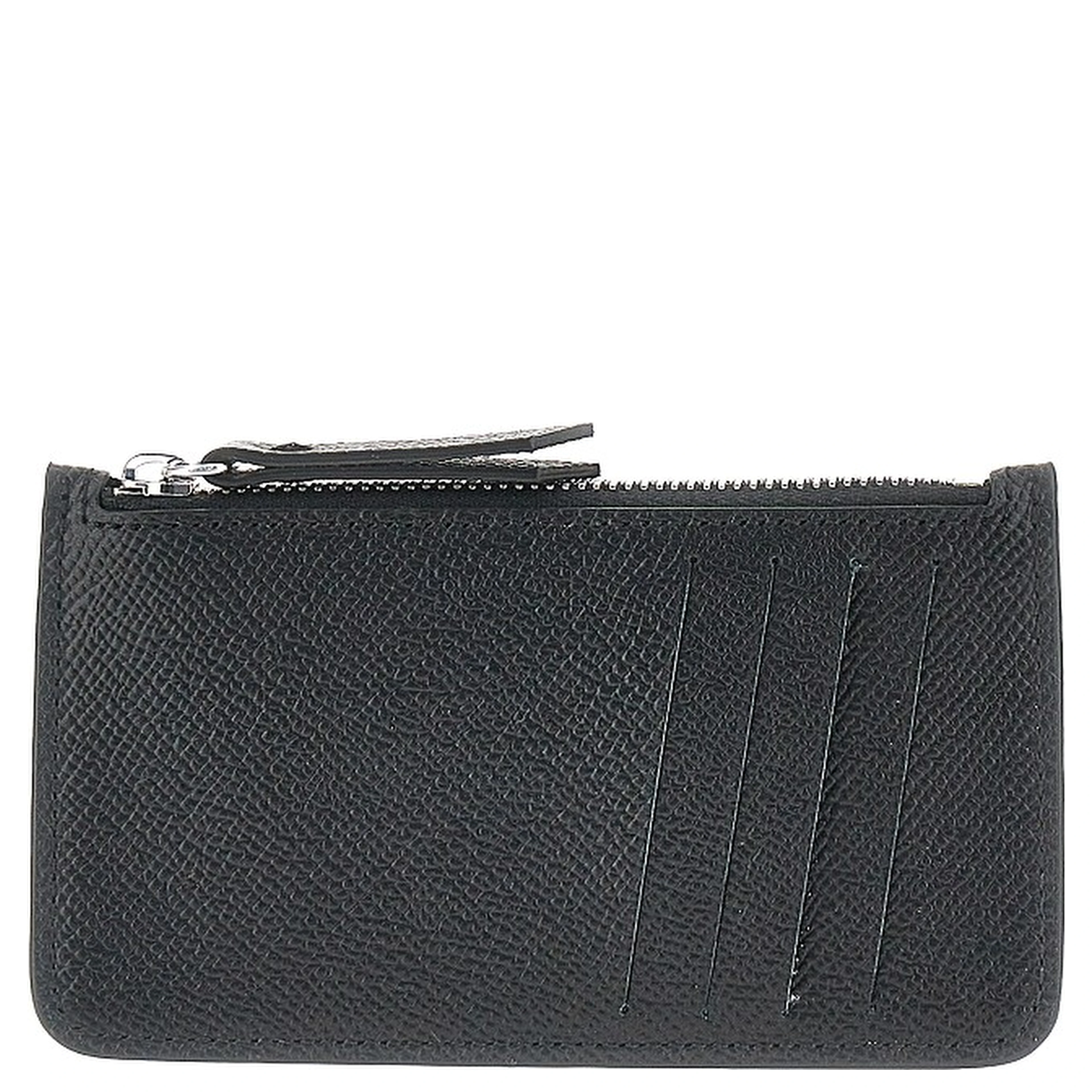 'Four Stitches' leather coin-holder pouch