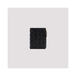 Bottega Veneta Small Intrecciato Bi-Fold Zip Wallet
