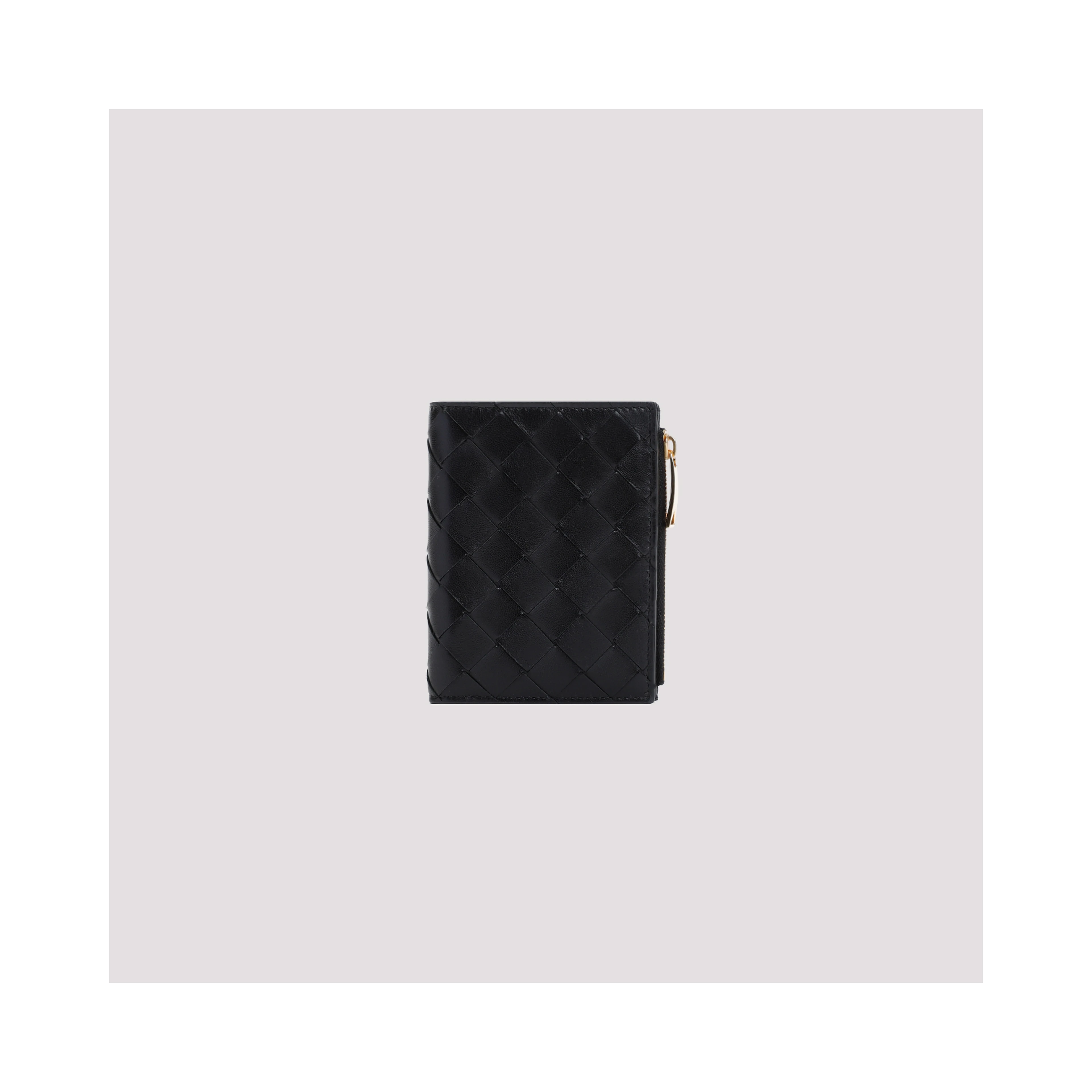 Bottega Veneta Small Intrecciato Bi-Fold Zip Wallet