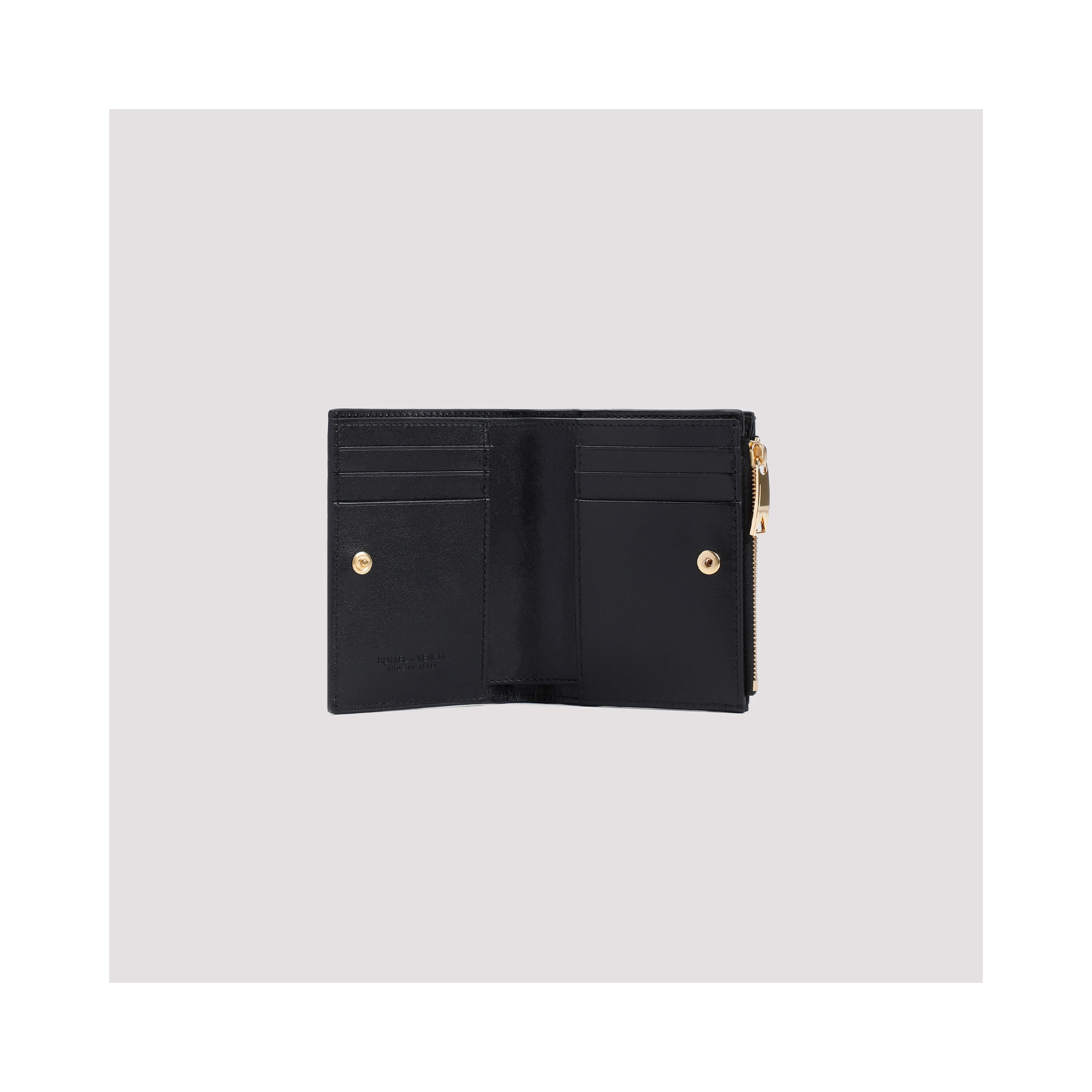 Bottega Veneta Small Intrecciato Bi-Fold Zip Wallet