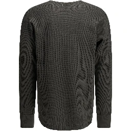 "Thermal" Crew-Neck Sweatshirt
