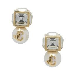 "JC Pearl Cube" Earrings