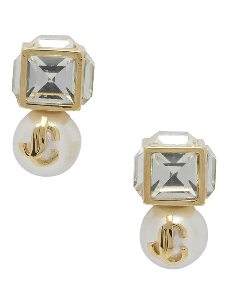 "JC Pearl Cube" Earrings